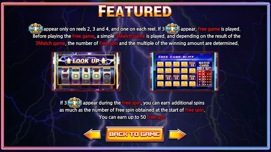 Galaxy Thunder · Guide screen 2