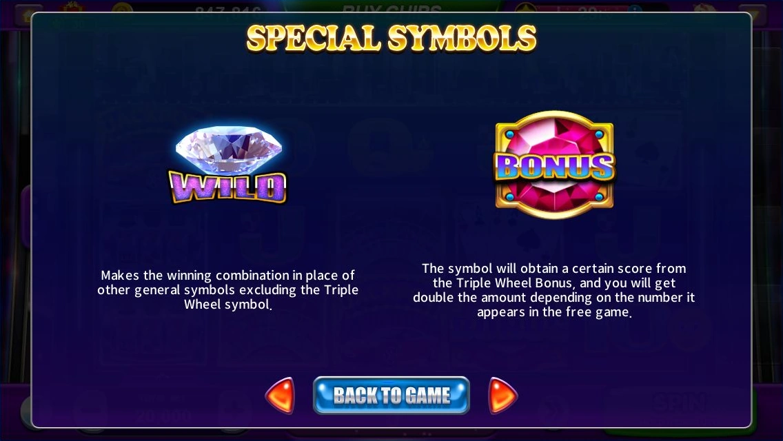 Triple Lucky Wheel · Guide screen 2