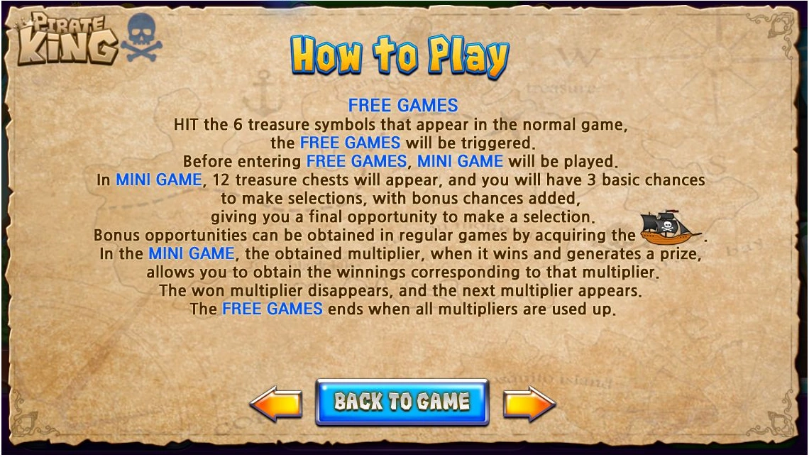 Pirate King · Guide screen 4