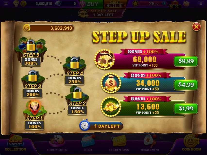 STEP UP SALE · 段階別商品
