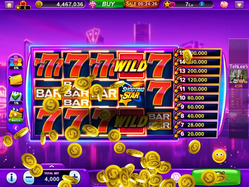 SHOOTING STAR · Winning spin