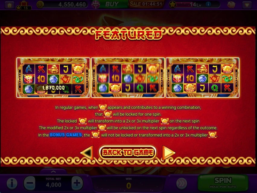 GOLDEN POT · Held symbols and multiplier changes
