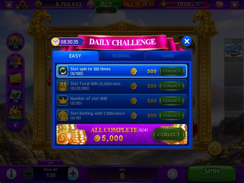 DAILY CHALLENGE · 目標別進捗と達成報酬