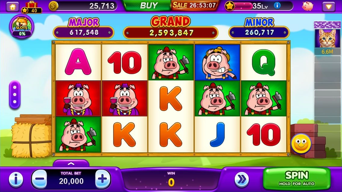 The Three Little Pigs · Game screen